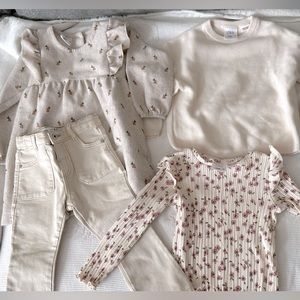 ZARA Kids Bundle - Dress, denim pants, top and sweater. 18-24 months.